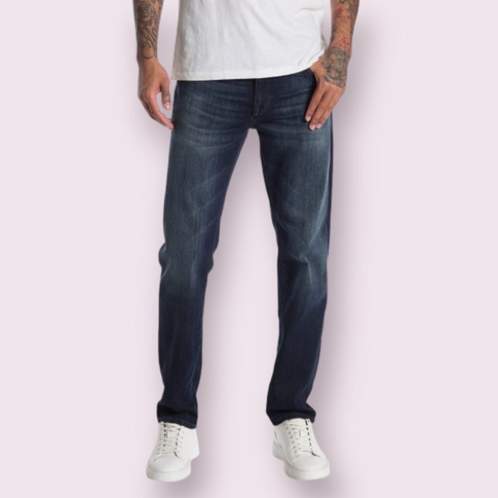Mavi Jeans Marcus Brooklyn Slim Straight Leg Jeans in Dark Tonal Brooklyn